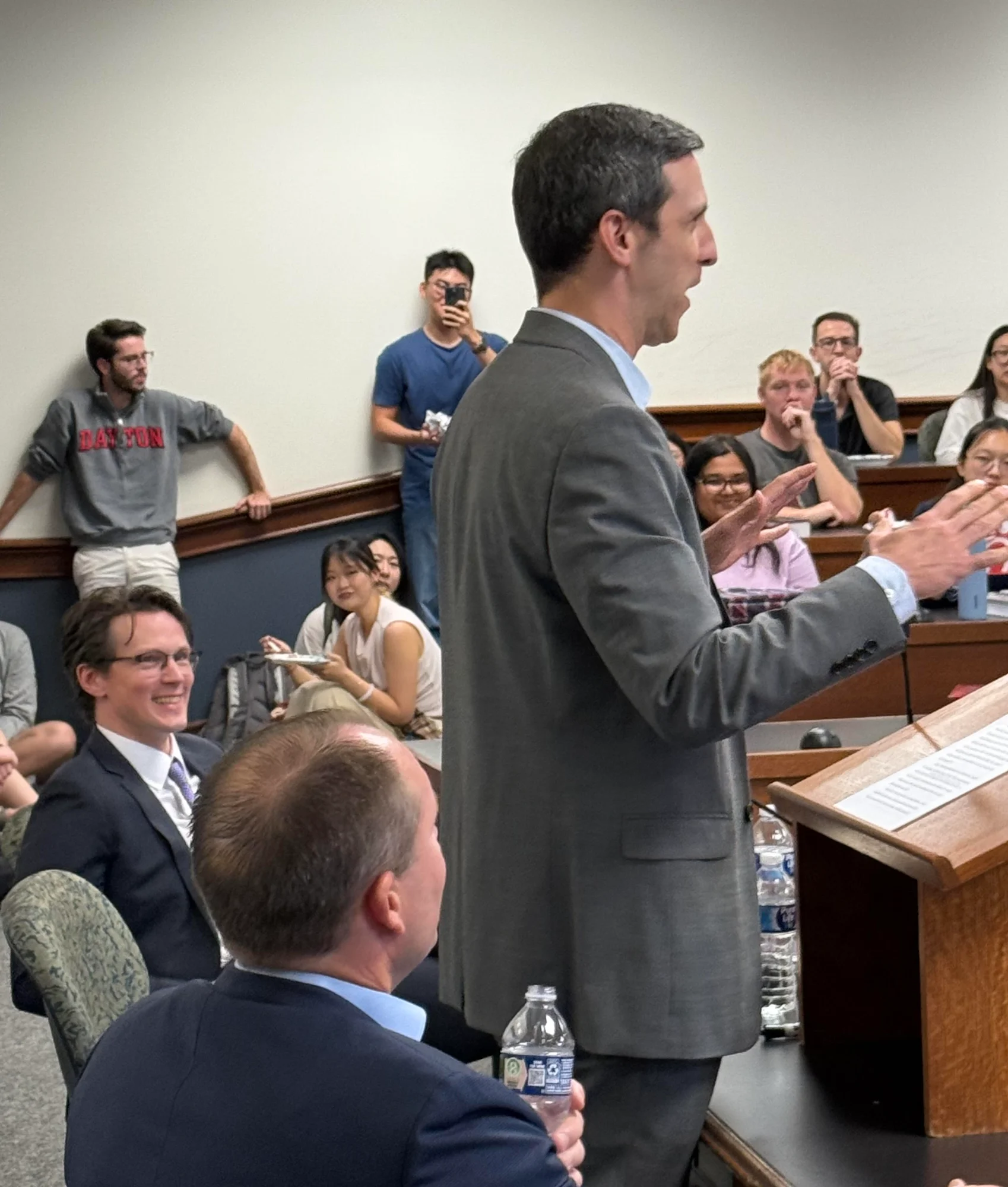 P.G. Sittenfeld engaging with audience at WashU Law